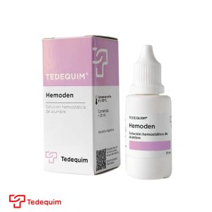 Frasco de Hemoden Tedequim solución hemostática